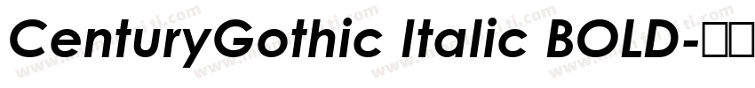 CenturyGothic Italic BOLD字体转换